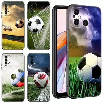 Футбольное поле черный чехол для телефона Xiaomi Redmi 11 Prime 11A 12C 13C A1 A2 Plus 12 4G 10 5G 8A 9A 10A 9C 10C 9i 12R Note 9T Redmi 11 Prime 5G