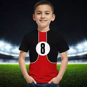 Футбольные 3D-принты с цветами для детей, мальчиков и девочек, повседневные футболки, забавные футболки для детей, футболки на день рождения, детская одежда 100