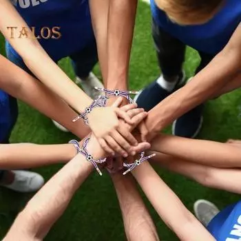 Футбольные браслеты Регулируемый браслет с подвесками Игроки команды Браслеты на шнурке дружбы Браслет футбольного болельщика для девочек и мальчиков Сувениры для спортивных вечеринок