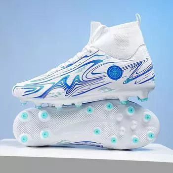 Футбольные бутсы большого размера с высоким верхом для мужчин, сломанные ногти, TF, сломанные кубики для мальчиков и женщин, для взрослых студентов, нескользящие длинные и короткие ногти, обувь Quanzhou 32