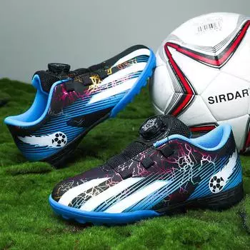 Футбольные бутсы дешевые мальчики и девочки мужские Кубок мира сломанные ногти вращающиеся кнопки ученики начальной школы тренировочные кроссовки 31