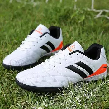 Футбольные бутсы для детей, футбольные бутсы для школы, бутсы для игры в траву, кроссовки для мальчиков и девочек, спортивная обувь для тренировок на открытом воздухе 31 белый