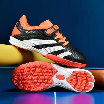 Футбольные бутсы для детей на липучке для мальчиков и девочек, для учеников начальной школы, кроссовки со сломанным ногтем, для тренировок по игре на искусственной траве 30