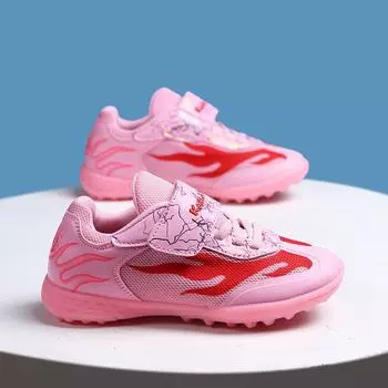 Футбольные бутсы для мальчиков и девочек на липучках от 6 до 12 лет, ученики начальной школы, детские спортивные тренировочные футбольные бутсы с гвоздями 29