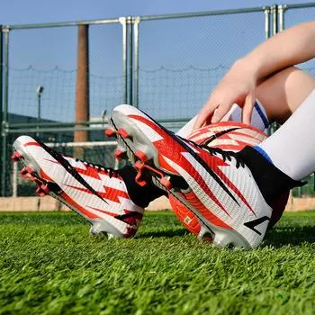 Футбольные бутсы для мальчиков, взрослых, студентов, TF, измельченные ногти, длинные ногти, Jinjiang, высокие спортивные тренировочные туфли для женщин 35