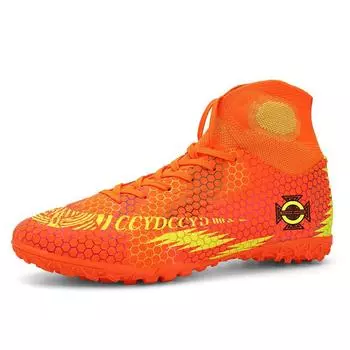 Футбольные бутсы для мужчин с высоким верхом C Romesey Mandarin Duck, тренировочные бутсы с шипами для мальчиков и девочек из средней школы 33