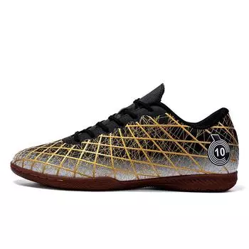 Футбольные бутсы для школьников средних классов большого размера с плоской подошвой, подошва из говяжьих сухожилий, для помещений, футзал, резина EVA MD, плоская подошва 35