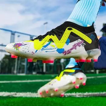 Футбольные бутсы для взрослых и детей, для мальчиков и студентов, с длинными ногтями, AG, с измельченными ногтями, TF, спортивная тренировочная обувь для мальчиков и девочек, для юношеского спорта 35