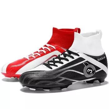 Футбольные бутсы Футбольные бутсы мужские подростковые и детские детские тренировочные бутсы Assassin Professional с высоким берцем 41 чёрный