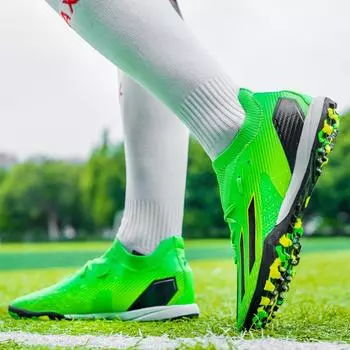 Футбольные бутсы из кожи для мужчин, для лужайки, с длинными ногтями, для взрослых, для студентов, с короткими ногтями, для сломанных ногтей, для мальчиков, для игр, для тренировок 35