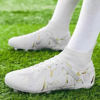 Футбольные бутсы из натуральной кожи для иностранных товаров, мужские, студенческие, женские, тренировочные, нескользящие, износостойкие, для взрослых, для игры в футбол 33