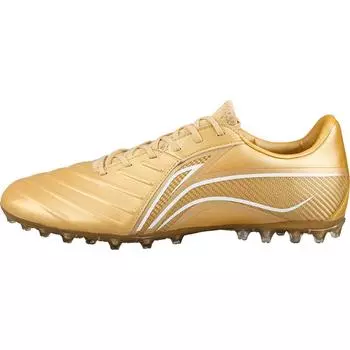 Футбольные бутсы Li Ning Jin Series Mg Stud Short Grass с амортизацией и противоскользящими свойствами, мужские футбольные бутсы Ancient-Gold YSFT011-4 39