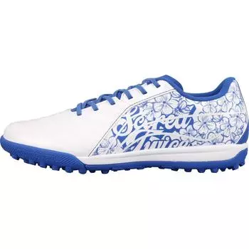 Футбольные бутсы Li Ning Kids Jin Fragmented Stud среднего класса с низким верхом, синие и белые фарфоровые детские футбольные бутсы YSTT024-2 34