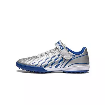 Футбольные бутсы Li Ning Kids с цветными блоками, молодежные, детские футбольные бутсы, серебристые, YKGU018-7 38