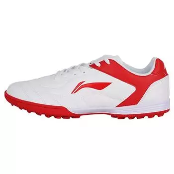 Футбольные бутсы Li Ning Long Song Series TF Grassland Shock Absorbing Anti-Slip износостойкие мужские футбольные бутсы белые красные YSTT007-1 39