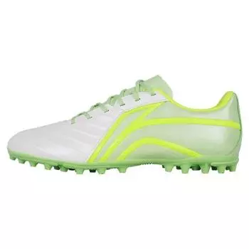 Футбольные бутсы Li Ning MG Composite Ground с амортизацией, противоскользящие, прочные, мужские, зеленые, белые ASFT015-1 39