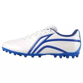 Футбольные бутсы Li Ning MG из синтетической кожи TPU Composite Ground, амортизирующие, противоскользящие, износостойкие, мужские, белые, синие ASFT015-2 43