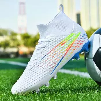 Футбольные бутсы Мужские футбольные бутсы Детские футбольные бутсы Женские профессиональные футбольные бутсы Противоскользящие футбольные бутсы Chaussure FG Уличные футбольные бутсы 36 синий