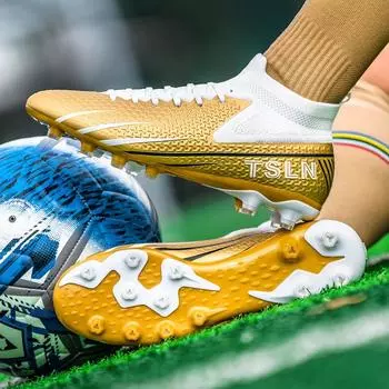 Футбольные бутсы мужские и женские для взрослых студентов спортивные соревнования на открытом воздухе и в помещении тренировочные tf сломанные ногти AG длинные шипы 35