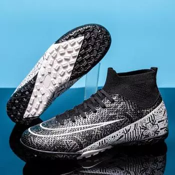 Футбольные бутсы мужские сломанные ногти ученики начальной школы подростки мандаринка пара искусственная трава шипы тренировочные бутсы 32