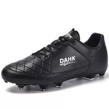 Футбольные бутсы мужские/женские 35-46 с мягкой резиновой подошвой, короткие гвозди, искусственный газон, детские футбольные бутсы 35 чёрный