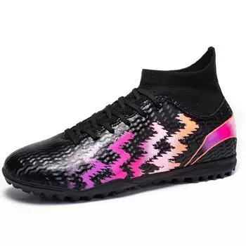 Футбольные бутсы мужские/женские 38-45 с мягкой резиновой подошвой, с короткими шипами, для соревнований на искусственном газоне в помещении, профессиональные детские футбольные бутсы 38 белый