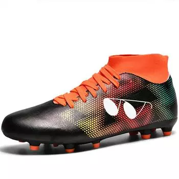 Футбольные бутсы на бедрах, мужские/женские носки с длинными ногтями AG, студенческая тренировочная обувь для футбольных соревнований с искусственной травой 36 зелёный