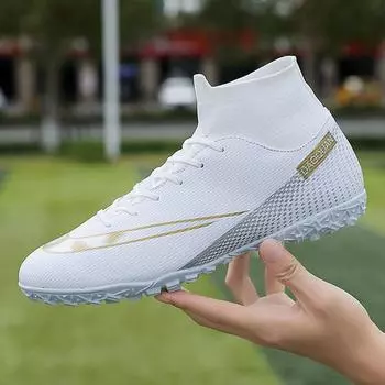 Футбольные бутсы реальные боевые длинные и короткие ногти Amazon детская тренировочная фабрика прямые продажи студенческие спортивные травяные футбольные бутсы 35