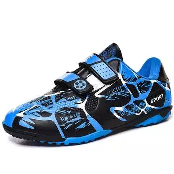 Футбольные бутсы с короткими ногтями на липучке, размер 28-38, детская обувь 28 красный