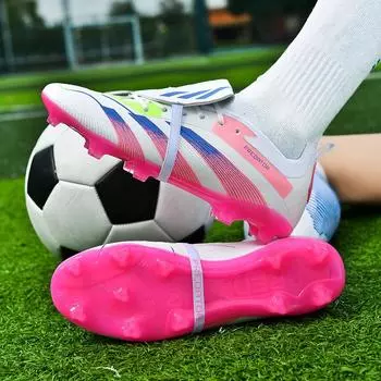 Футбольные бутсы с низким верхом мужские AG короткие ногти для взрослых юношеские соревнования искусственные плоские начальные и средние школы ученики обучение 35