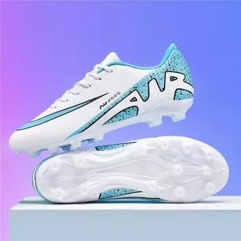 Футбольные бутсы с низким верхом мужские и женские износостойкие и нескользящие профессиональные AG длинные гвозди TF сломанные гвозди тренировочная спортивная обувь 33