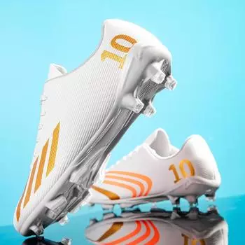 Футбольные бутсы с низким верхом tf сломанные ногти искусственный газон FG ногти кожаные ноги мальчики и девочки студенты спортивная обувь 35