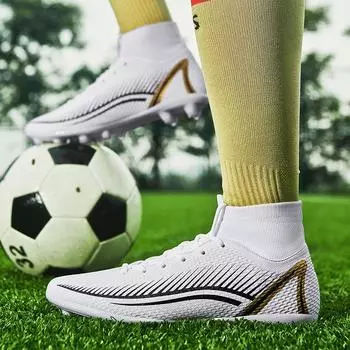 Футбольные бутсы с высоким верхом для мужчин и женщин, большой размер 46 47, для школьников средних классов, соревнования по лонгетированию, обучение детей ломке ногтей 35
