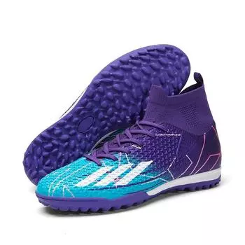 Футбольные бутсы с высоким верхом Новые тренировочные кроссовки для взрослых студентов TF с поломанными ногтями Женские спортивные кроссовки с длинными ногтями Обувь больших размеров 35