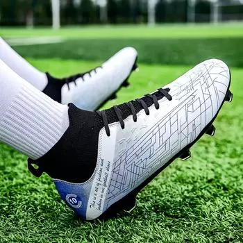 Футбольные бутсы с высоким верхом, новые 2024 года, студенческие профессиональные тренировочные длинные шипы, молодежные, сломанные ногти, футбольные бутсы Лиги чемпионов 35