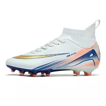 Футбольные бутсы с высоким верхом tf сломанные ногти искусственный газон AG ногти кожаные ноги мальчики и девочки дети и подростки студенты тренировочная обувь 32