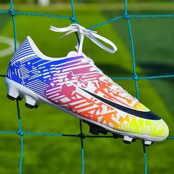 Футбольные бутсы сломанные ногти tf мужчины и женщины мальчики ученики начальной школы подростки взрослые Jinjiang assassin подлинные ag шипованные тренировочные бутсы 35