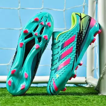 Футбольные бутсы tf сломанные ногти искусственный газон AG длинные ногти подростки студенты мальчики и девочки кожаные тренировочные туфли для ног 35