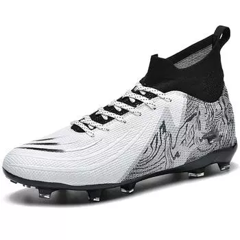 Футбольные бутсы UNISEX — это высокоэластичные носки со шнуровкой для тренировок на искусственном газоне на открытом воздухе для занятий спортом в футболе 33 чёрный