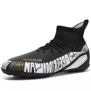Футбольные бутсы UniseX, футбольные бутсы большого размера, мужские тренировочные, специальные детские TF, детские футбольные бутсы с короткими ногтями для соревнований, тренировочные футбольные бутсы 31 чёрный