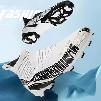 Футбольные бутсы унисекс, мужские носки, профессиональные тренировочные кроссовки с длинными ногтями, детские футбольные бутсы 31 белый