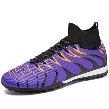 Футбольные бутсы унисекс с мягкой подошвой из резины, короткие, кожаные, для детей и молодежи, кроссовки для футбола 35 золотой/чёрный