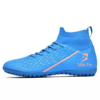 Футбольные бутсы унисекс, уличные/в помещении, футбольные бутсы для мальчиков и девочек, профессиональные тренировочные кроссовки по мини-футболу 35 синий