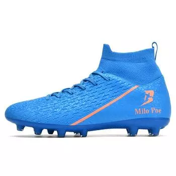 Футбольные бутсы унисекс, уличные/в помещении, футбольные бутсы для мальчиков и девочек, профессиональные тренировочные кроссовки по мини-футболу 35 синий