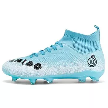 Футбольные бутсы унисекс, уличные/в помещении, футбольные бутсы для мальчиков и девочек, профессиональные тренировочные кроссовки по мини-футболу 33 синий