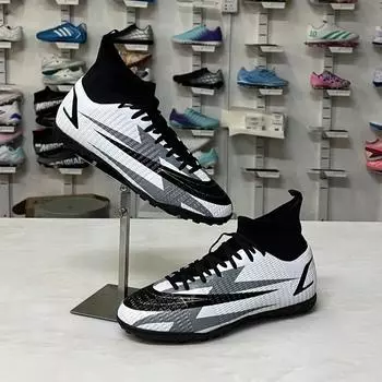 Футбольные бутсы высокие мужские 2025 популярные кроссовки длинные сломанные ногти детские профессиональные тренировочные соревнования спортивная обувь 35