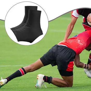 Футбольные гетры Чехлы для бутс Дышащая поддержка голеностопа Быстросохнущий спортивный протектор Эластичные для чёрный