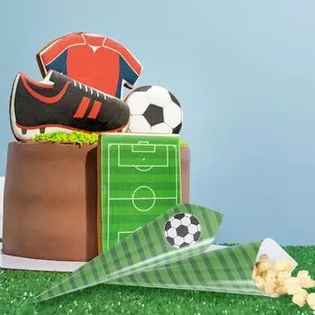 Футбольные конфеты, конфетти, конусы, коробка с угощениями, футбольная вечеринка, спортивная тема, украшения для дня рождения, принадлежности для детского душа