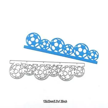 Футбольные кружевные штампы, металлический трафарет, сделай сам, скрапбукинг, альбом, бумажная карта, тиснение, ремесленный декор, художественная высечка, спортивная кромка