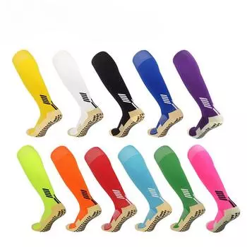 Футбольные носки Мужские длинные резиновые носки с махровым носком Утолщенные нескользящие спортивные носки с полотенцем Детские высокие носки с махровым носком Adult code